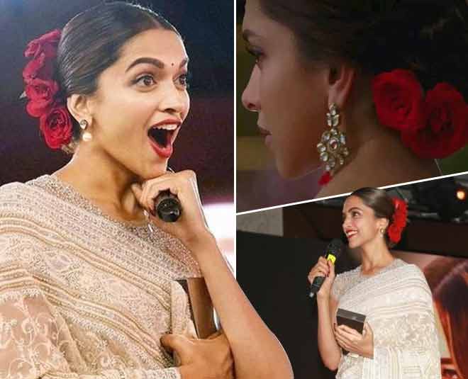 deepika padukone red rose hairstyle