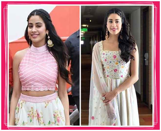 jhanvi kapoor open hair braids