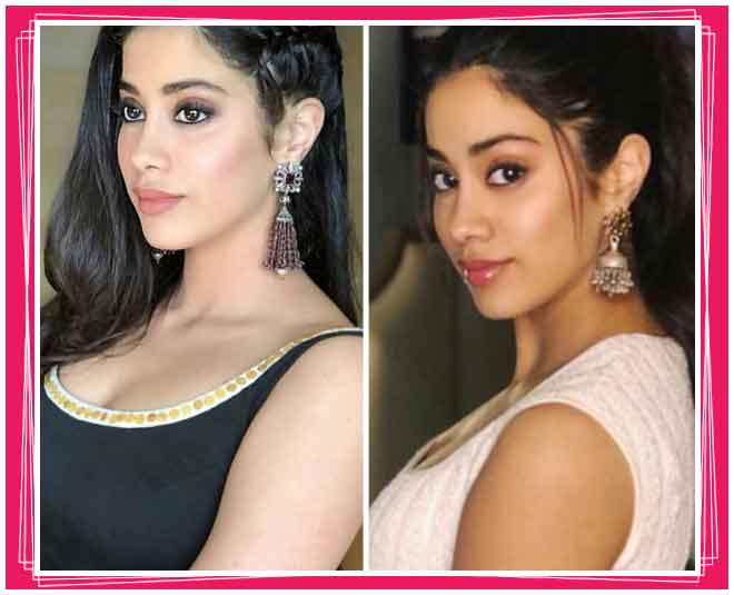 jhanvi kapoor ponitail braid hairstyle