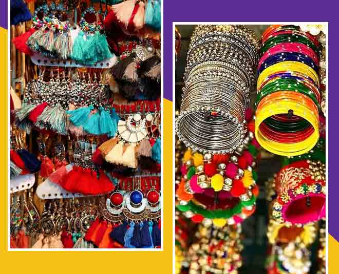 A shop selling earrings in Delhi's Sarojini Nagar market Stock Photo - Alamy