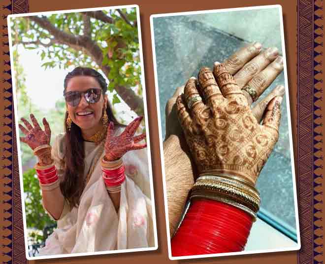 neha dhupia bollywood actress bridal mehendi 
