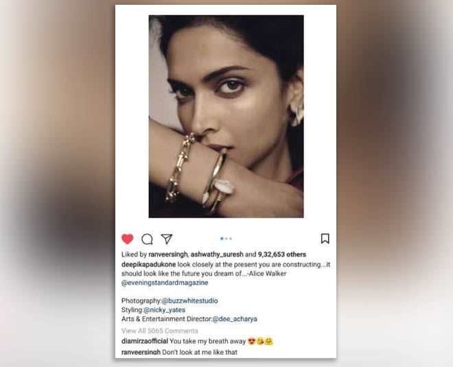 ranveer singh and deepika padukone love story on instagram   