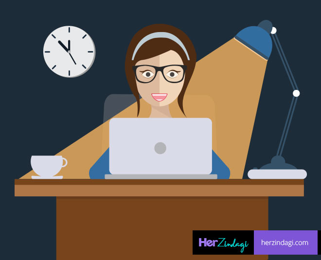 sitting in office for late