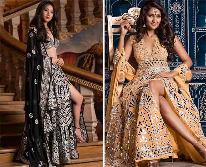 स्लिट वाले लहंगे के साथ दुपट्टे को यूं करें स्टाइल slit lehenga dupatta style