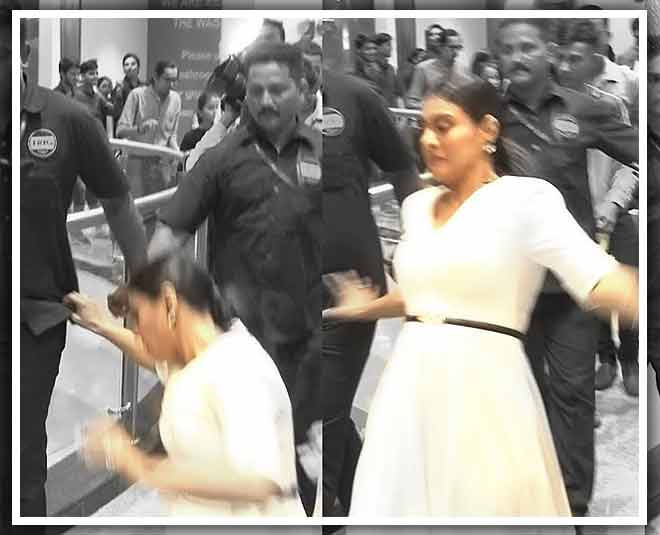 Oops moments bollywood actress kajol fell down on floor 