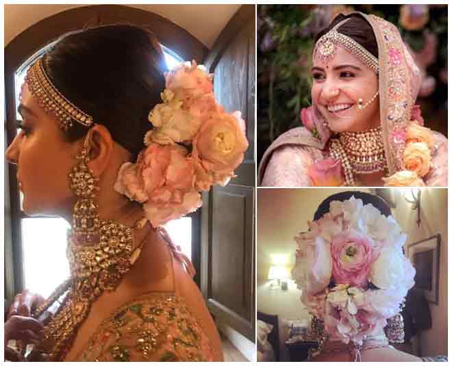 anushka sharma bollywood bridal hair style