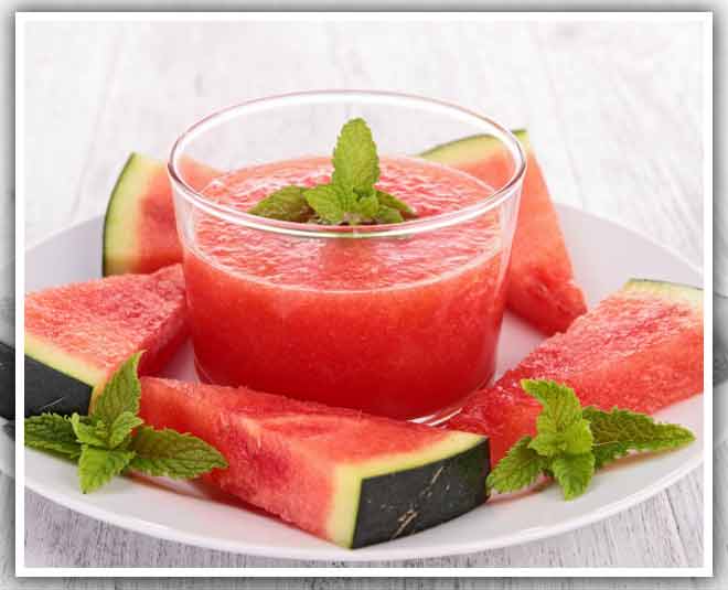 तरबूज और पुदीने का सूप detox soup for dehydration inside