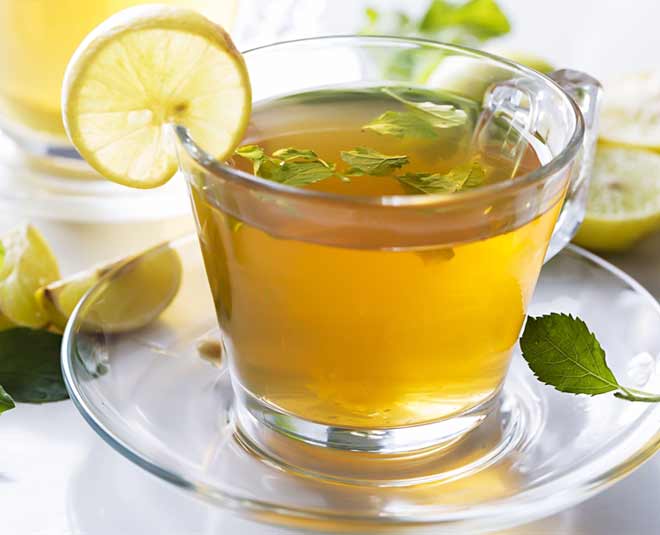 drinking homemade drink inside