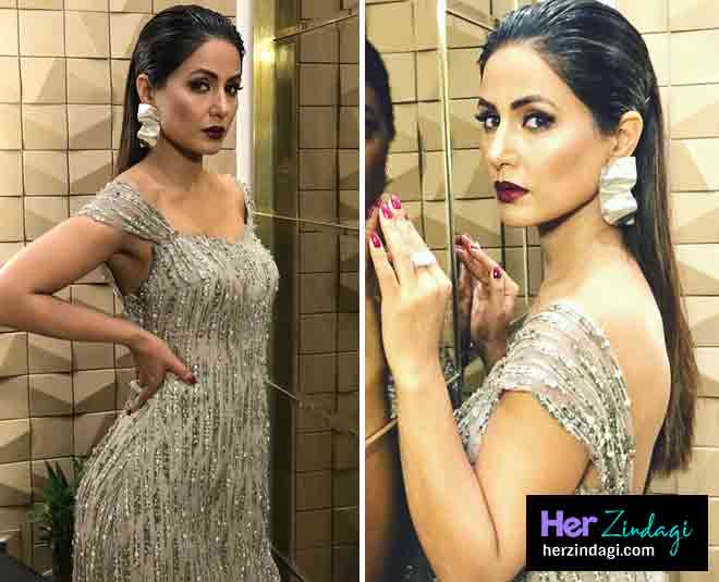 गोल्ड अवॉर्ड के रेड कार्पेट पर हिना खान hina khan gold award