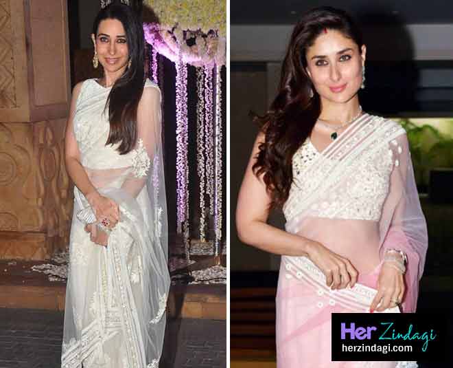 करीना-करिश्मा का साड़ी लुक kareena karishma saree look
