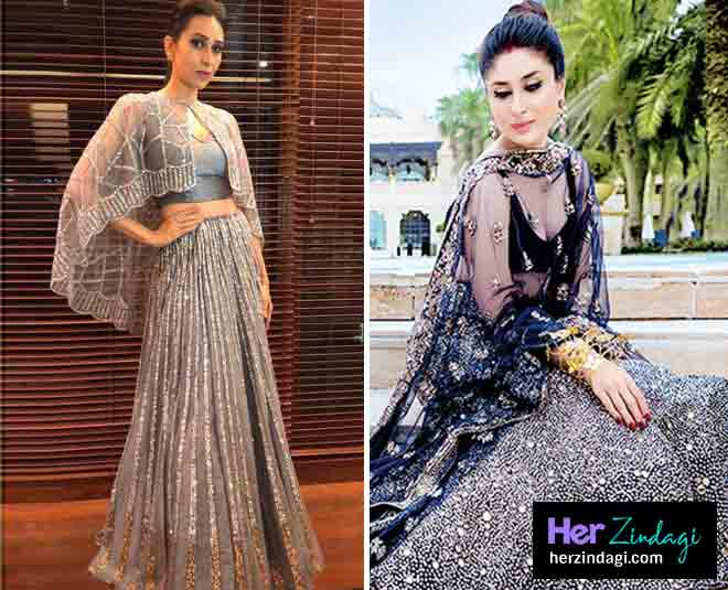 करीना-करिश्मा का लहंगा लुक karishma kareena lehenga style
