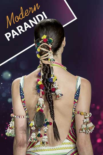 Punjabi Paranda Hairstyle Tutorial/ How To Tie Paranda On Short Hair & Long  Hair / Shivani Verma - YouTube