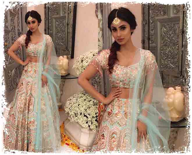 डिज़ाइनर मनीष मल्होत्रा के लहंगे में मौनी रॉय mouni roy manish malhotra lehenga