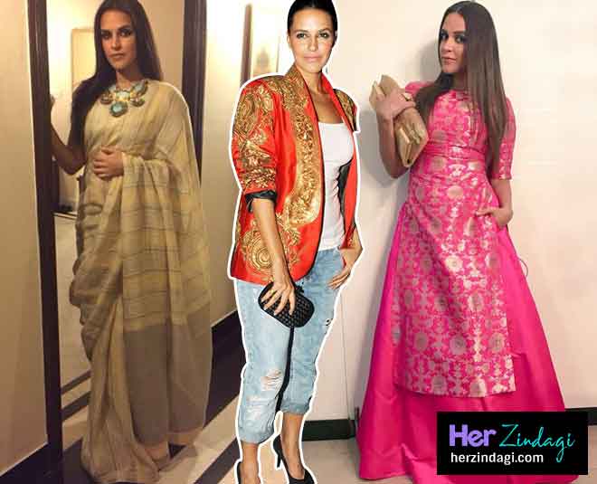 neha dhupia  ourfit wedding first day sasural