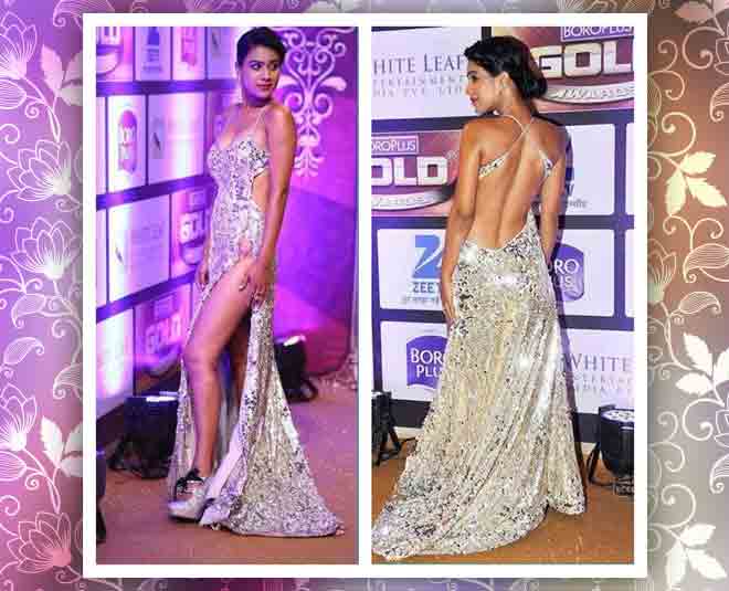 निया शर्मा के हॉट क्लीवेज अवतार nia sharma silver gown cleavage