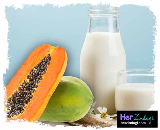 papaya face packs beauty tips milk