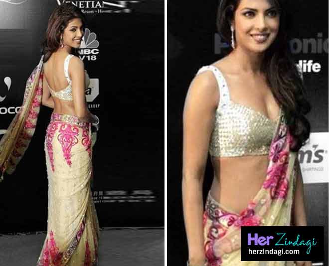 priyanka hopra saree style