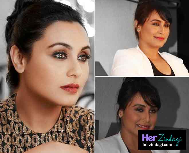 rani mukerji high bun hair style