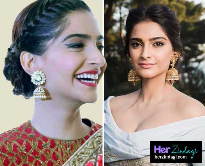 sonam kapoor bollywood jhumka earring fashion