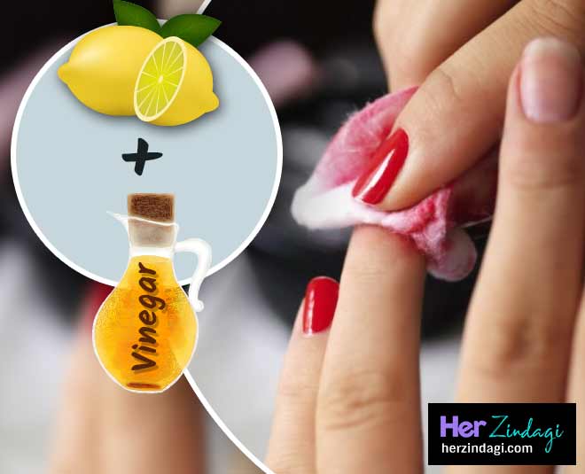 vinegar lemon nail remover