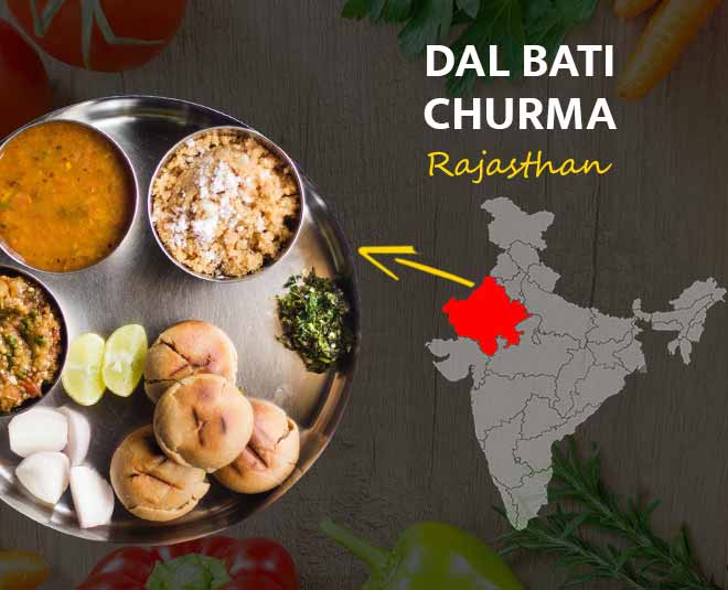 दाल बाटी चूरमा Dal Bati Churma rajasthani thali