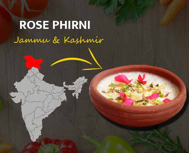 गुलाब वाली फिरनी rose flavoured phirni Kashmiri cuisine thali