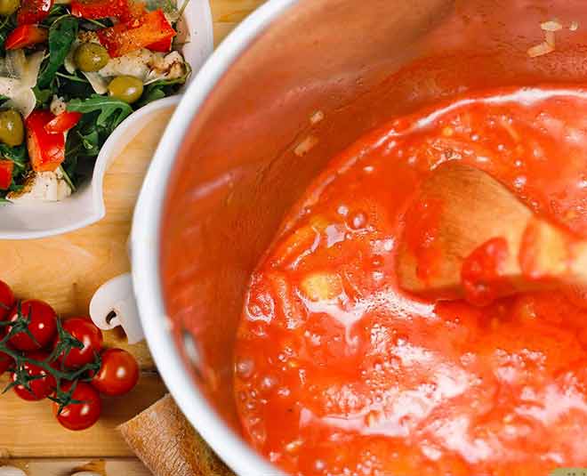 tomato puree store inside 