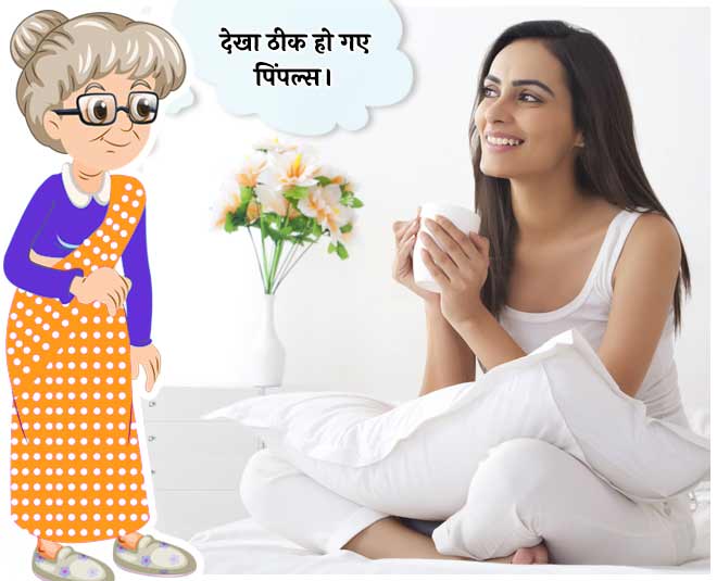 use ice cubes to get rid of pimples in