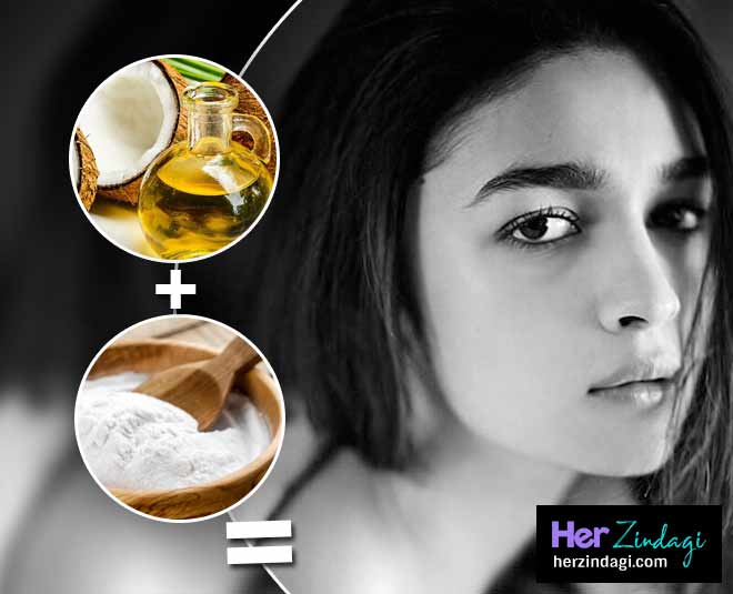 baking soda and nariya oil face pack inside 