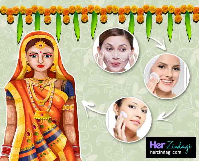 cleansing toning moisturising bridal skincare