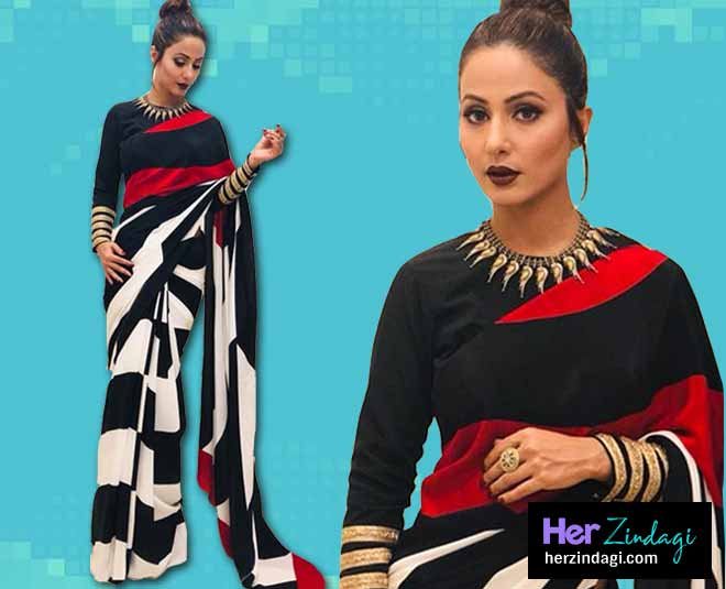 hina khan summer saree bollywood fashion