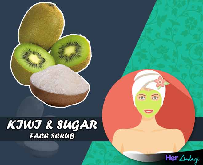 kiwi sugar homemade face scrub