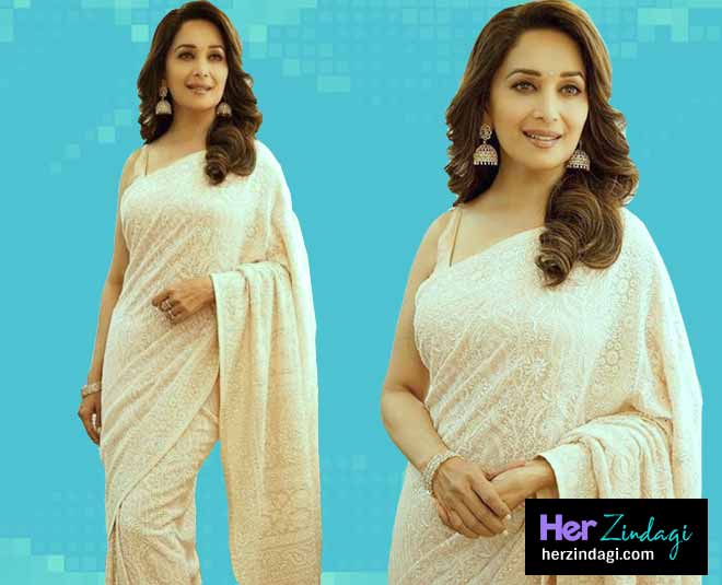 madhuri dixit summer saree bollywood fashion
