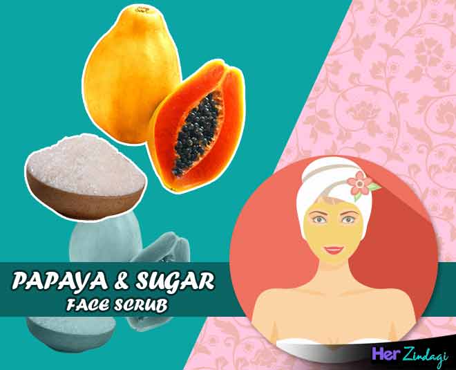 papaya sugar homemade face scrub INSIDE 