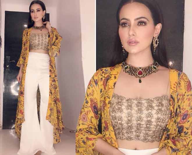 sana khan summer layering look