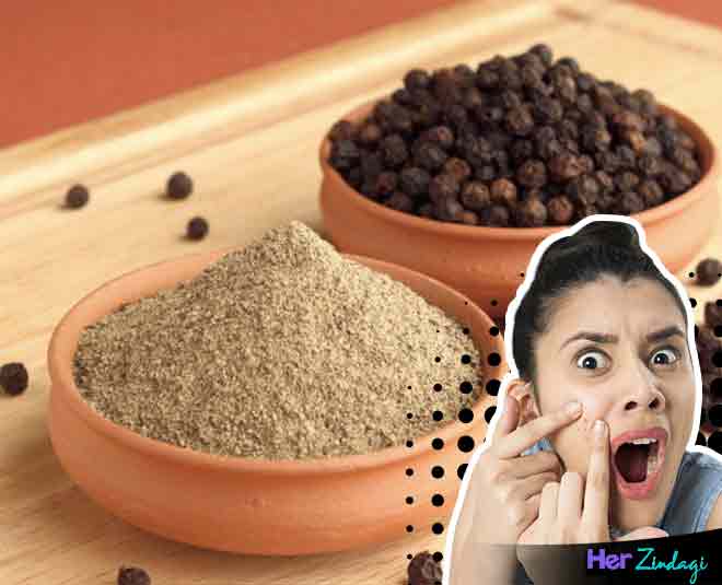 काली मिर्च spices to cure pimples in