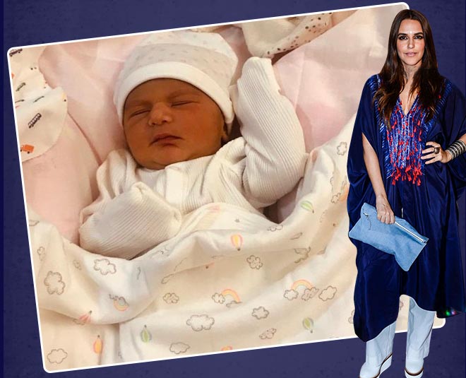 Neha dhupia new born daughter pictures and her name is revealed 