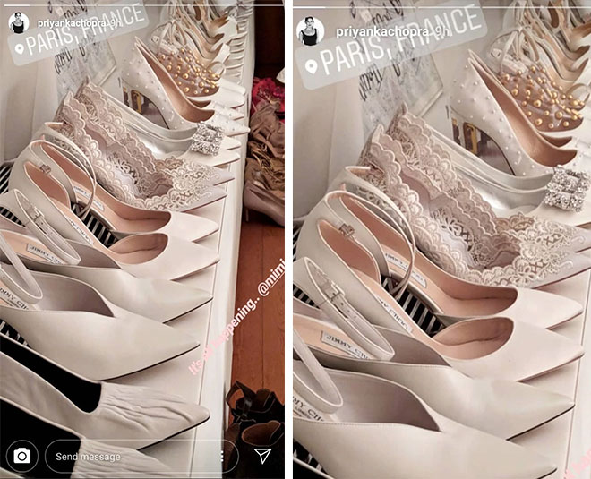 Priyanka chopra wedding shopping at paris wedding shoes pictures viral  
