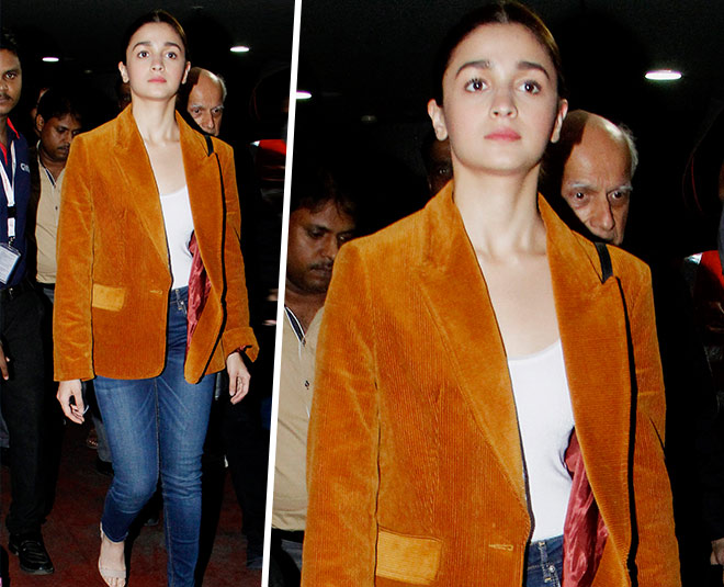 आलिया भट्ट alia bhatt air port look