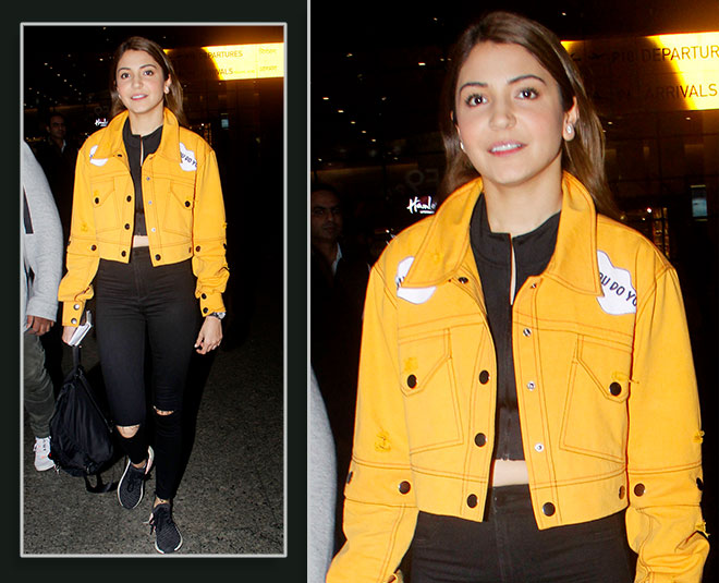 अनुष्का शर्मा anushka sharma air port look inside