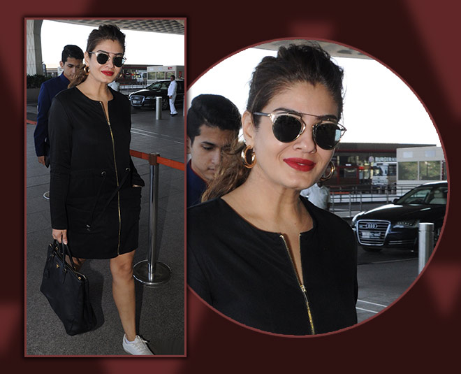 रवीना टंडन raveena tondon airport look card ()