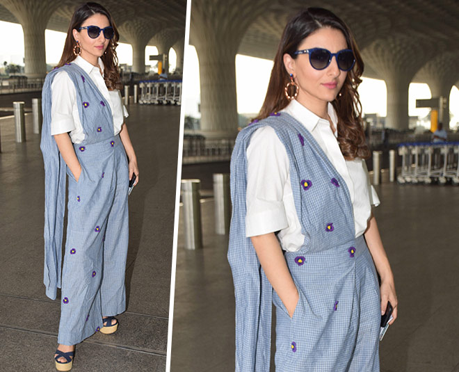 सोहा अली ख़ान soha ali airport look CARD ()
