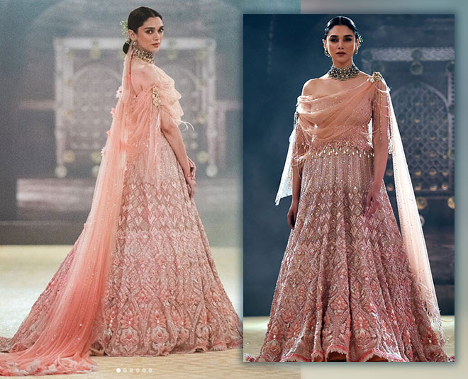 aditi rao haydari chikenkari lehenga