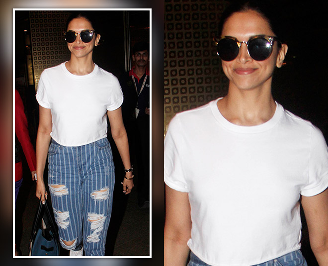 दीपिका पादुकोण deepika padukone air port look inside