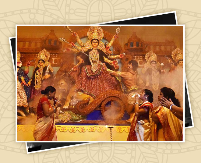 durga puja pandal bollywood  movies 