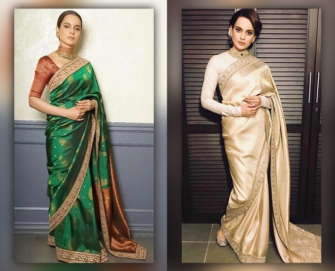 kangana ranaut latest saree looks 