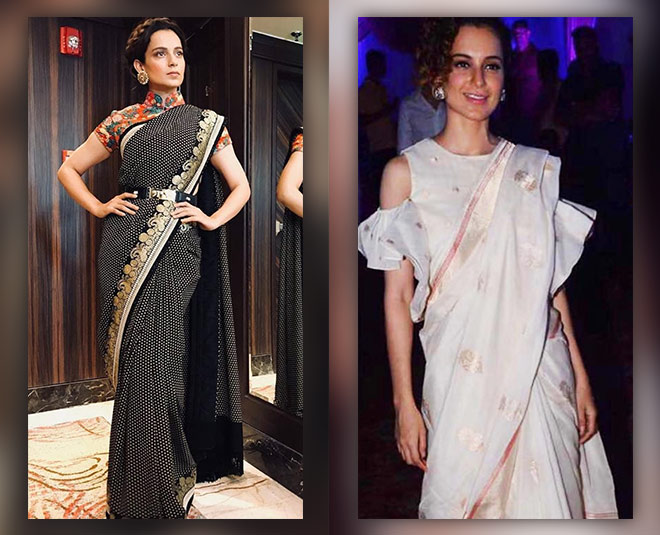 kangana ranaut latest saree looks 