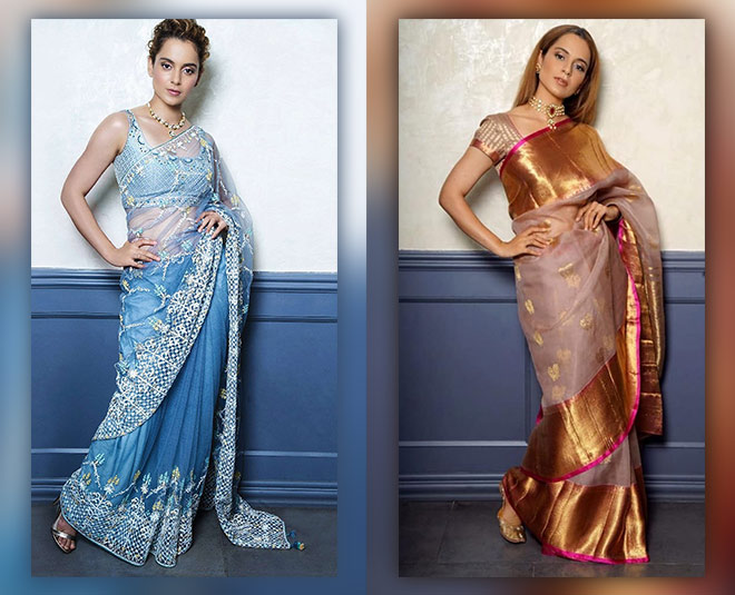 kangana ranaut latest saree looks 