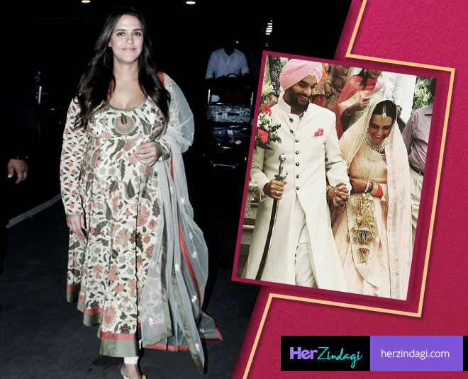 karwa chauth neha dhupia inside