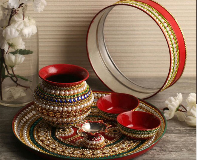 karwa chauth puja thali 